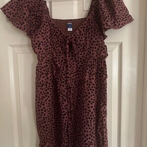 Old Navy Women's Midi Dress - Brown and Black